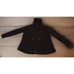 New Look Men's Black Hooded Utility Jacket Coat Size XL